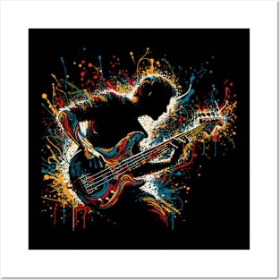 Bass Guitar Player Posters and Art